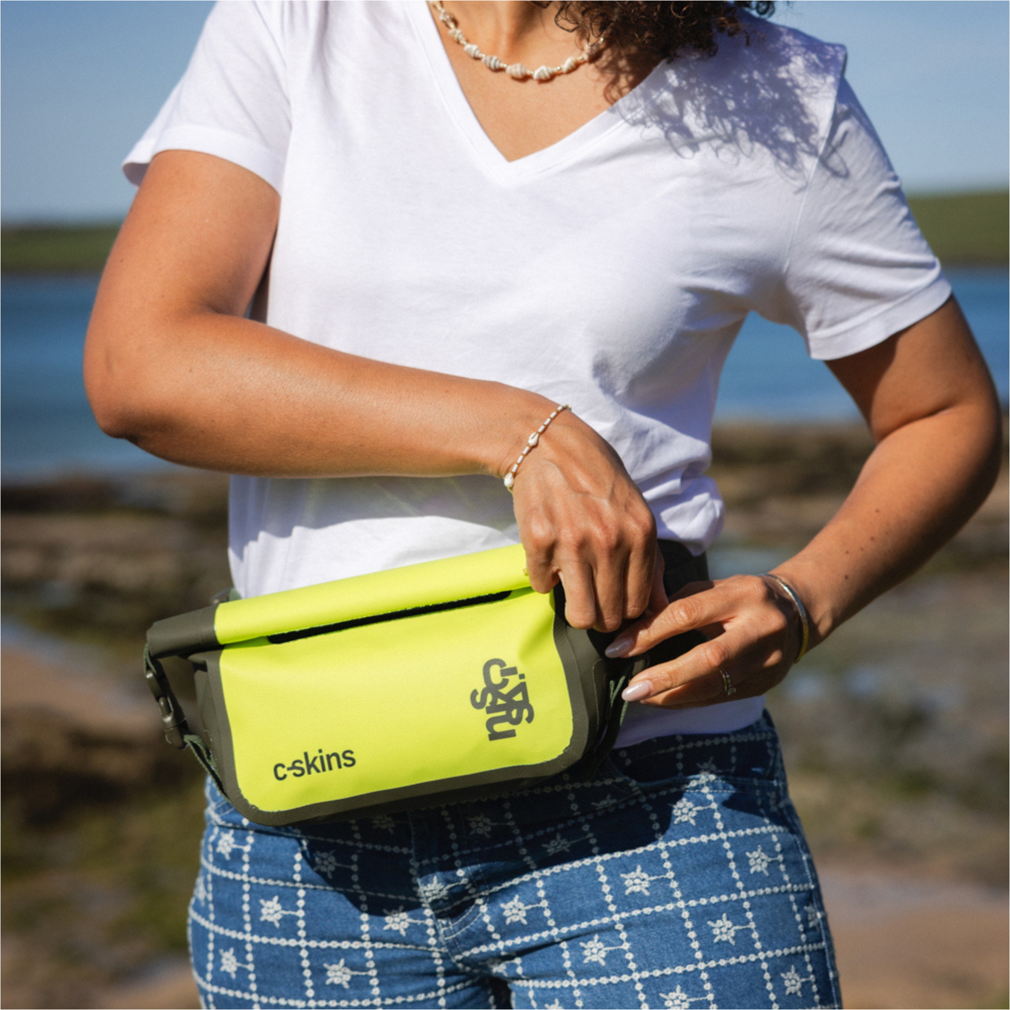 2026 C-Skins Session 2L Dry Bag Waist Pack C-DBWSE2 - Flash Green